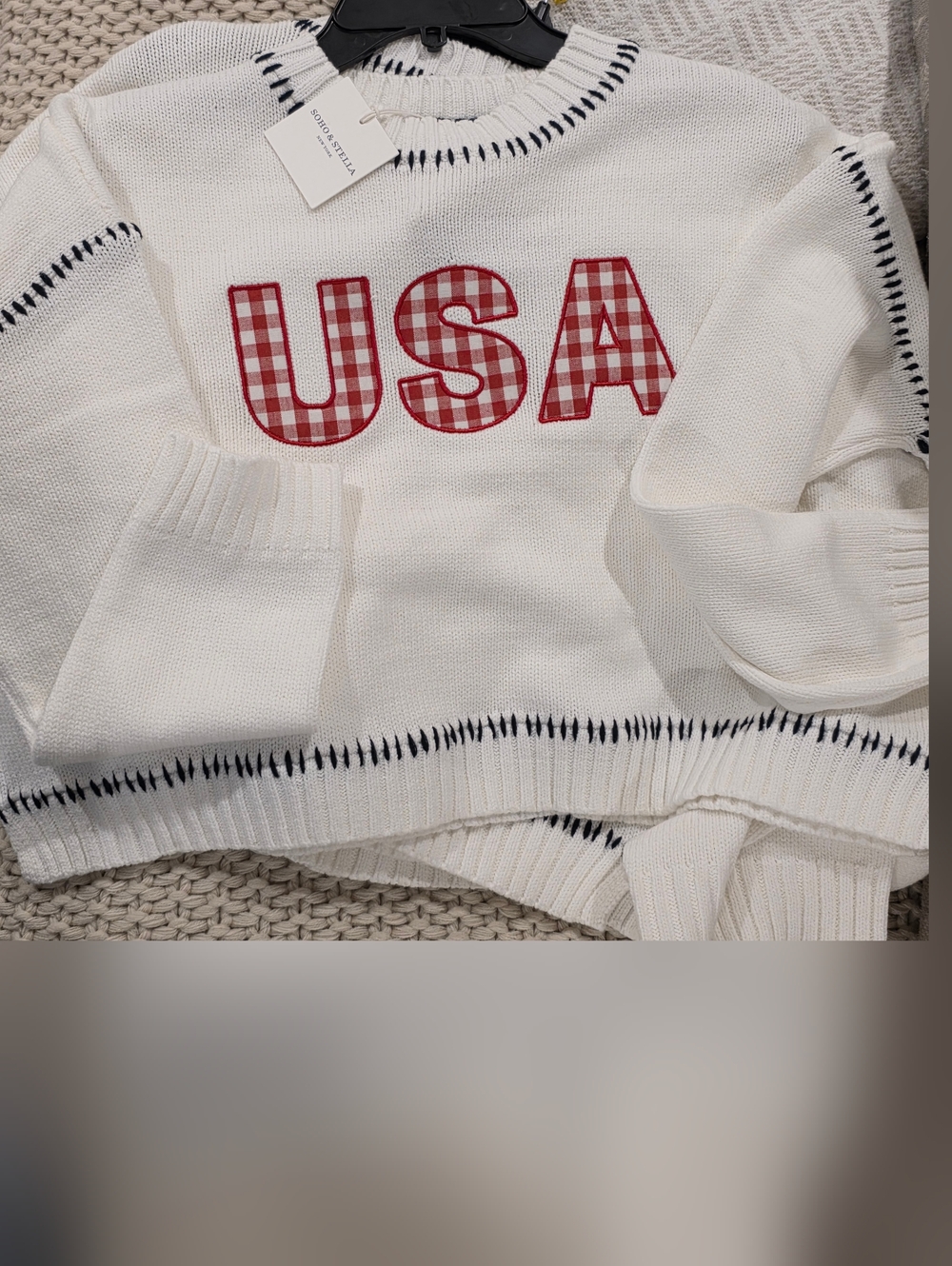 *BNWT* 250TH USA JULY 4th CROP Lightweight Sweater